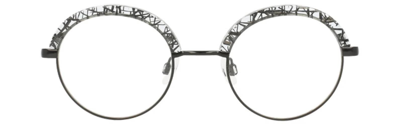 Leon Max LM4091 Eyeglasses - Blk Abstract - view 4